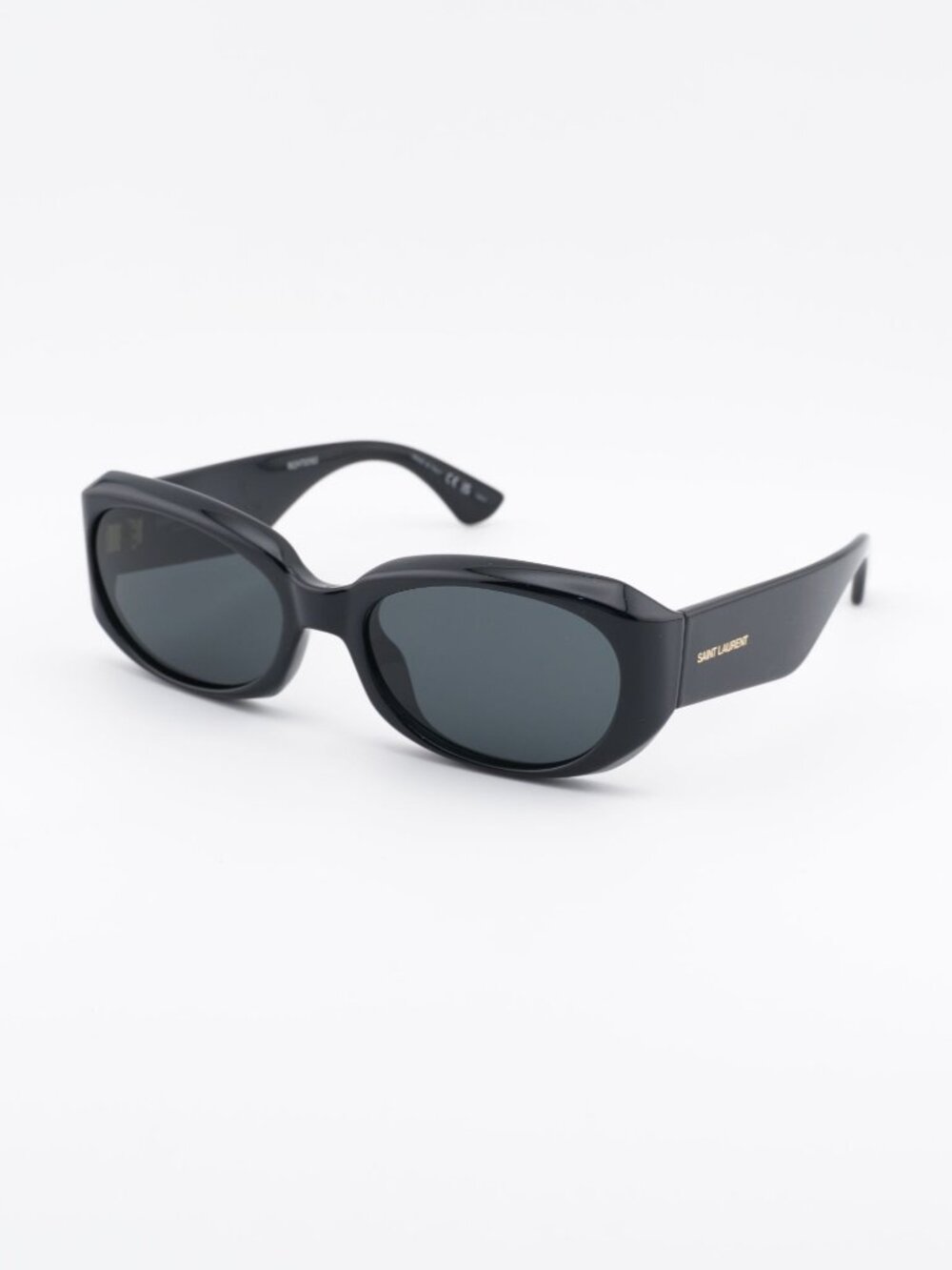 Saint Laurent SL868 001 Sunglasses Shiny Black Rectangle Frame
